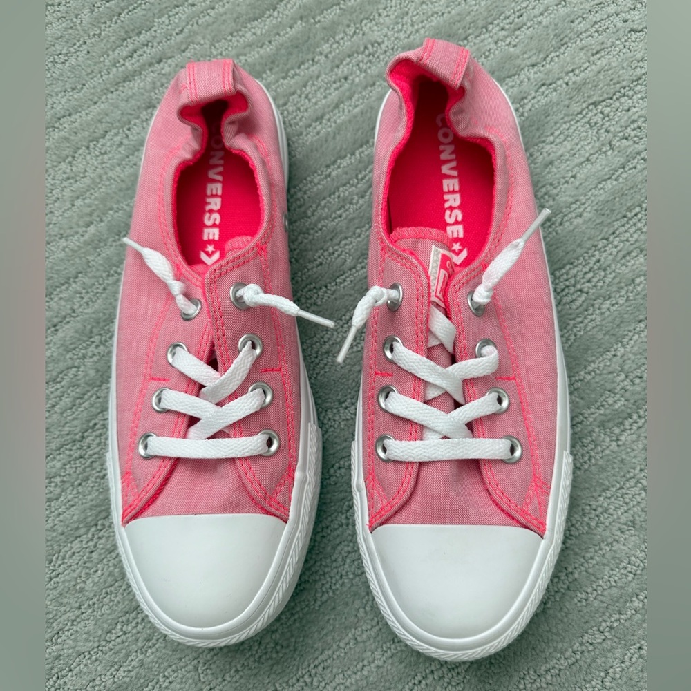 NWOT-Converse Canvas Sneakers, hot pink/red, 9.5